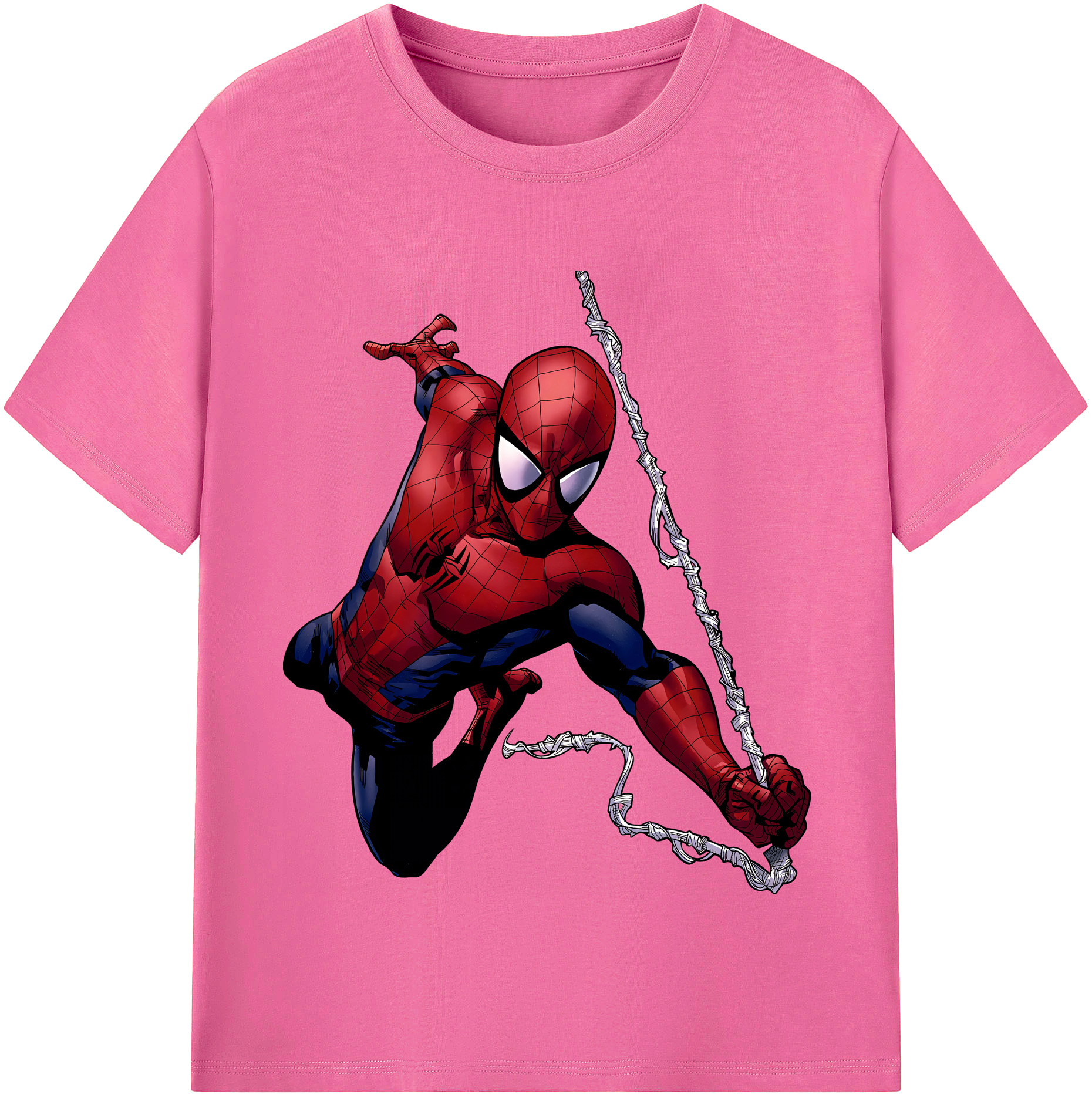 （画像用） Spider Man スパイダーマン レディースカジュアルプリントTシャツ（綿100％）